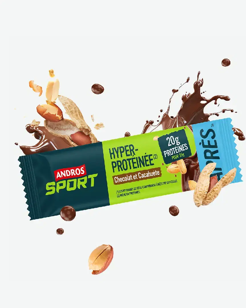 Andros Barre Hyperprotéinée Chocolat Cacahuète 55G - 50133895 (0) au meilleur prix !