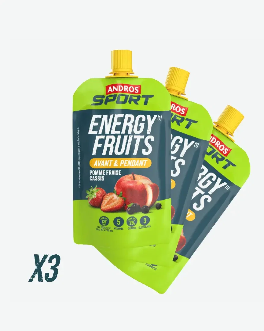 Andros Gourde Energy Fruits Pomme Fraise Cassis 114G