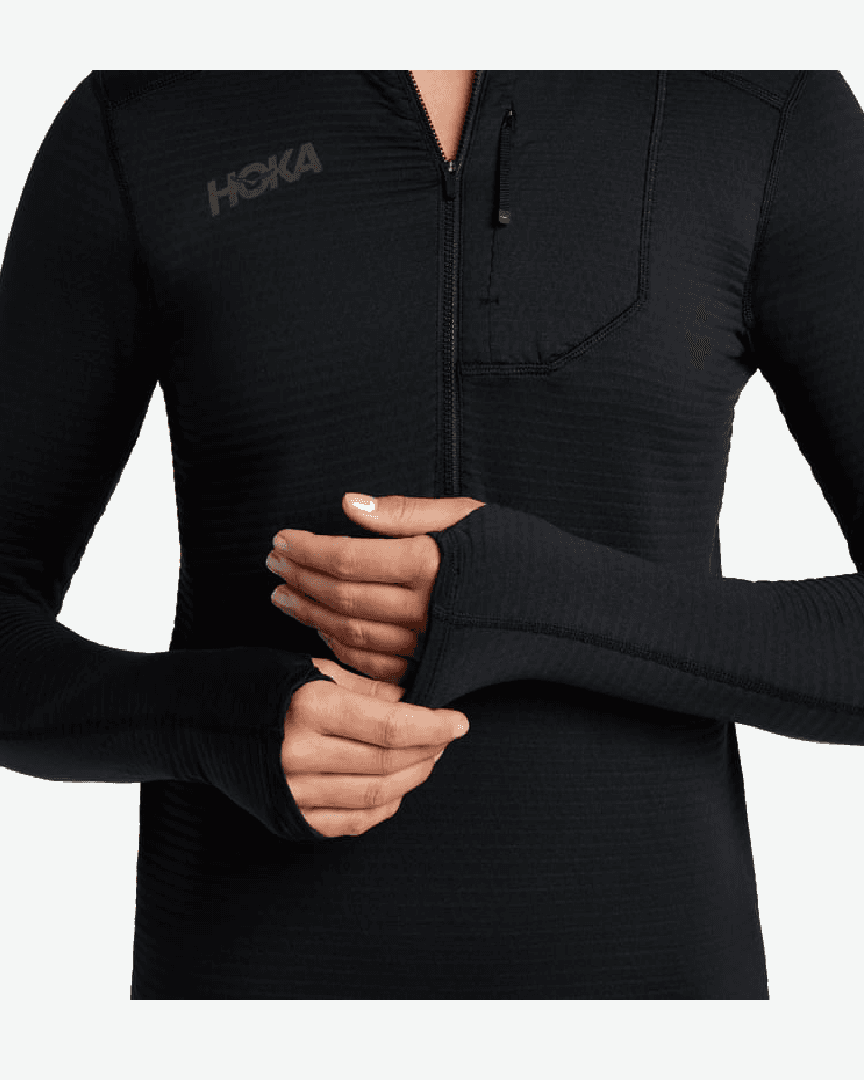 Hoka Col Zippé W - 1135053-BLK (2) au meilleur prix !