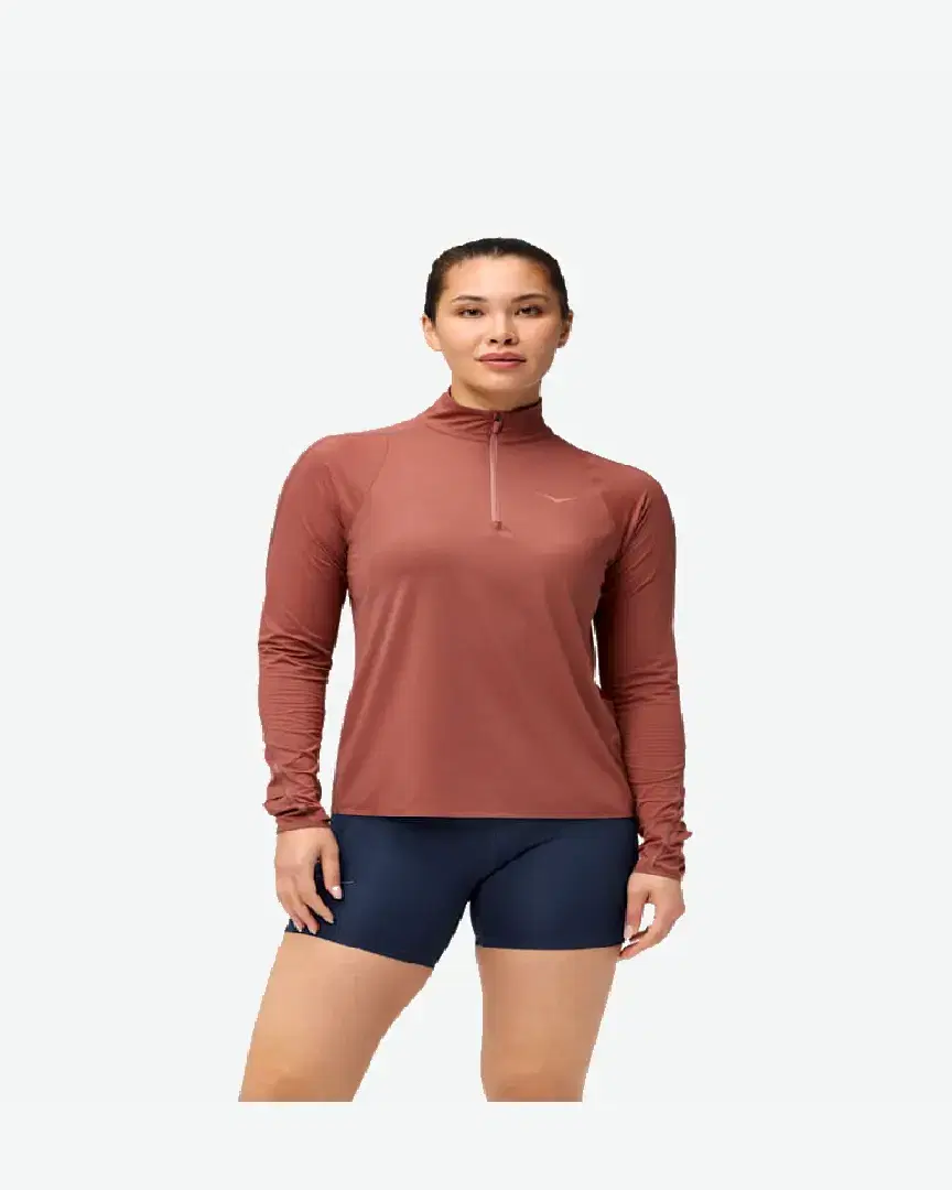 Hoka Haut À Col Zippé Glidetech W - 1164155-ROUG (0) au meilleur prix !