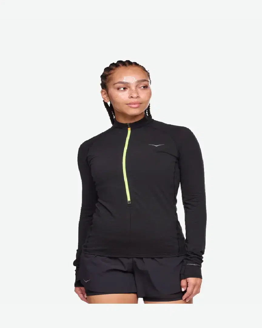 Hoka Haut À Manches Longues Basezip W - 1156112-BLK (0) au meilleur prix !
