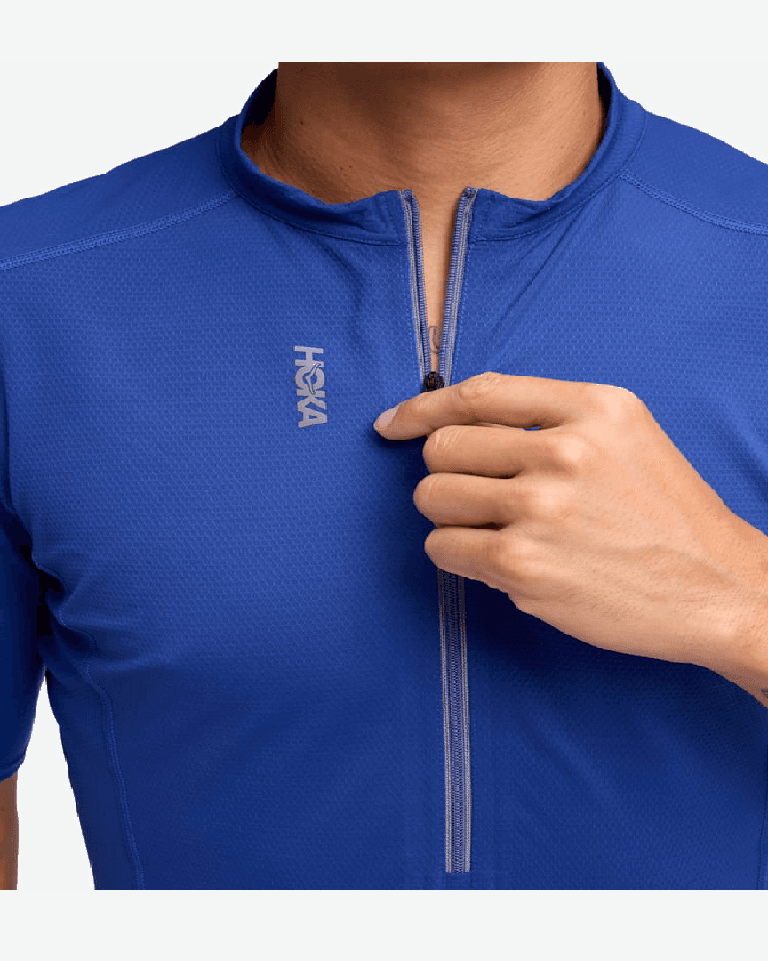 Hoka Haut Avec Fermeture Éclair À Manches Courtes Skybreeze M - 1170232-ULT (4) au meilleur prix !