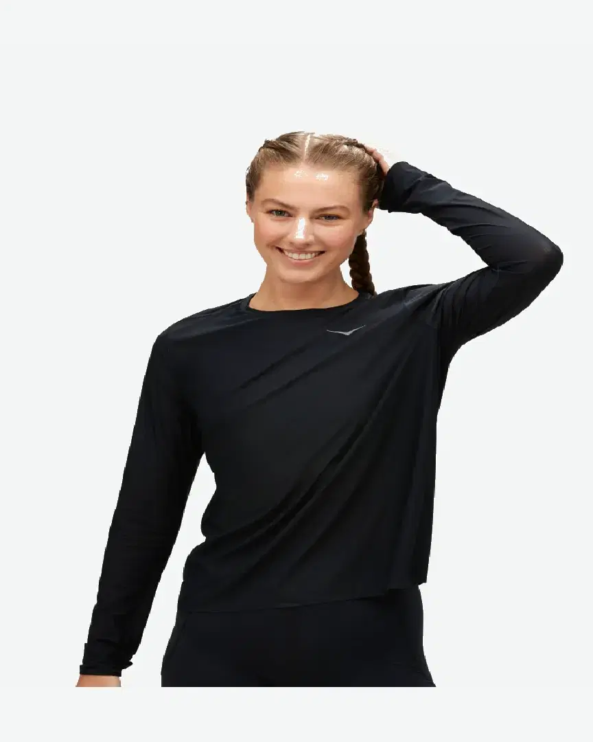 Hoka Haut De Running À Manches Longues Airolite W - 1151083-BLK (0) au meilleur prix !