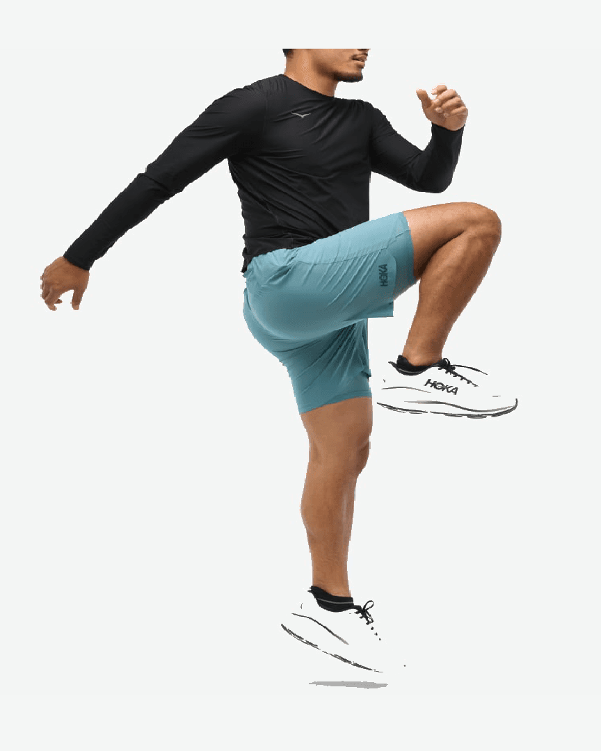 Hoka Short 2-En-1 Glide 18 Cm M - 1151080-MTNF (2) au meilleur prix !