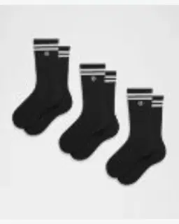 Lululemon chaussettes daily essential unisexe lot de 3 stripe Homme – 4/5