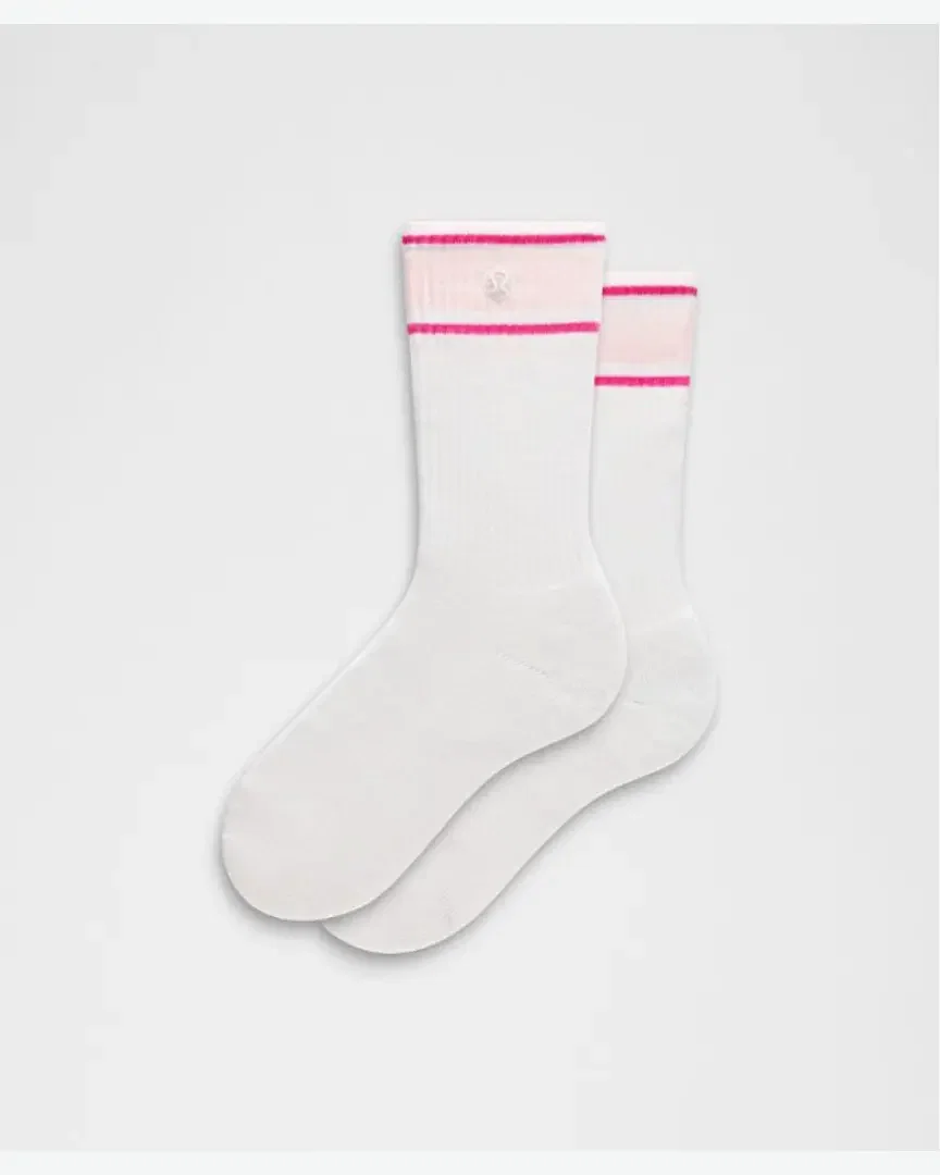 Lululemon Chaussettes Daily Essential Unisexes Rayures Rétro M