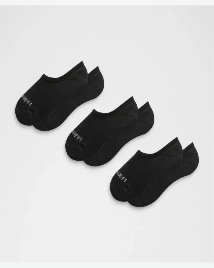 Lululemon Chaussettes Invisibles Daily Essential Unisexe Lot De 3 W
