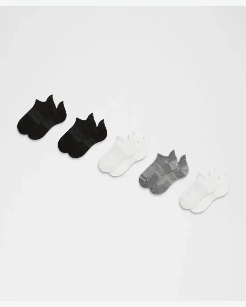 Lululemon Chaussettes Unisexes Power Stride Avec Languette Lot De 5 M