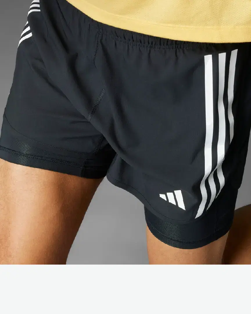 Short Adidas 2-En-1 Own The Run 3 Bandes M - IQ3808 (3) au meilleur prix !