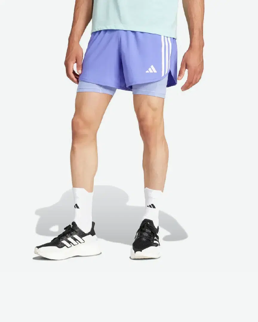Short Adidas 2-En-1 Own The Run 3 Bandes M - IS9583 (0) au meilleur prix !