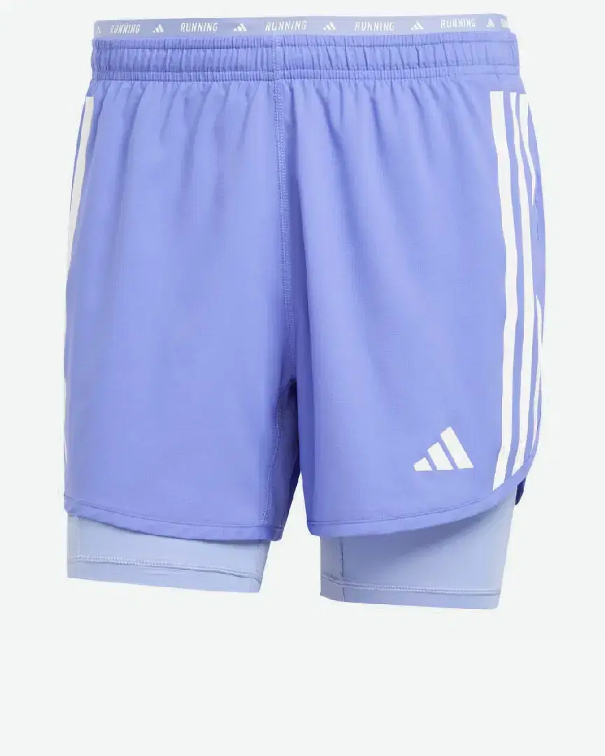 Short Adidas 2-En-1 Own The Run 3 Bandes M - IS9583 (3) au meilleur prix !