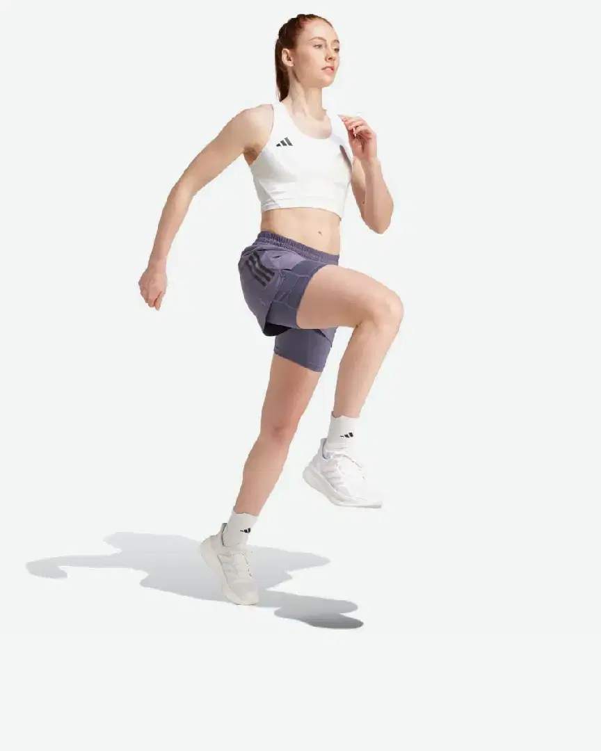 Short Adidas 2 En 1 Own The Run Climacool W - JW9696 (2) au meilleur prix !