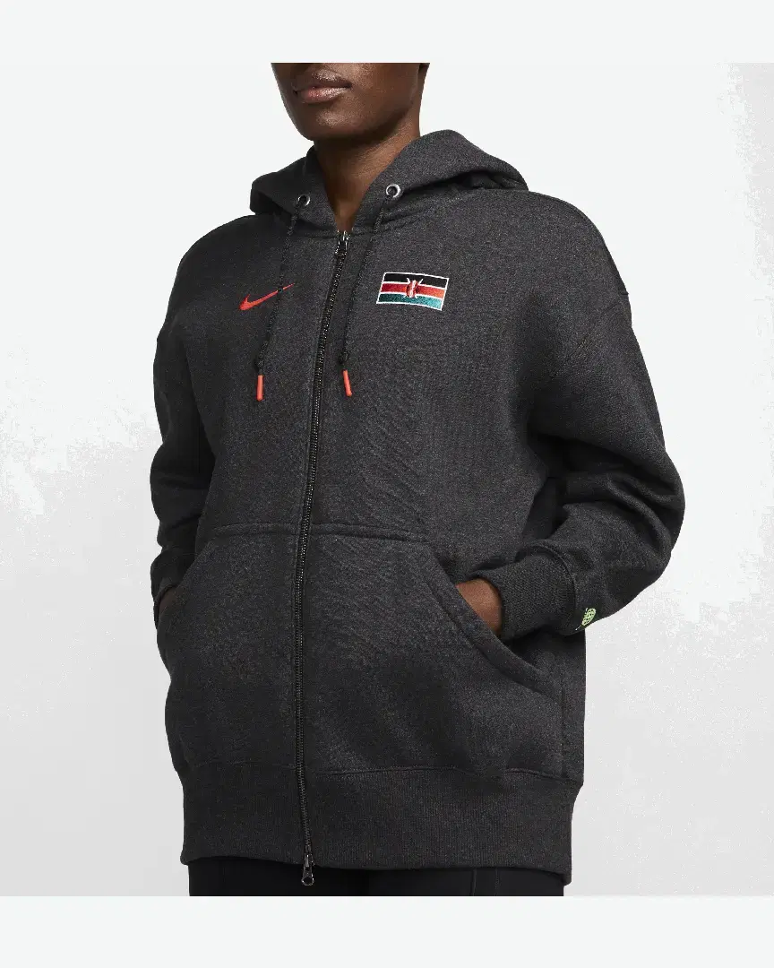 Sweat À Capuche Oversize À Zip Nike Team Kenya Phoenix Fleece W - FJ3226-032 (3) au meilleur prix !