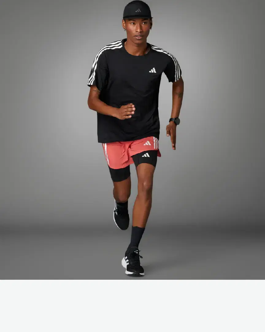 T-Shirt Adidas Own The Run 3 Bandes M - IQ3834 (2) au meilleur prix !