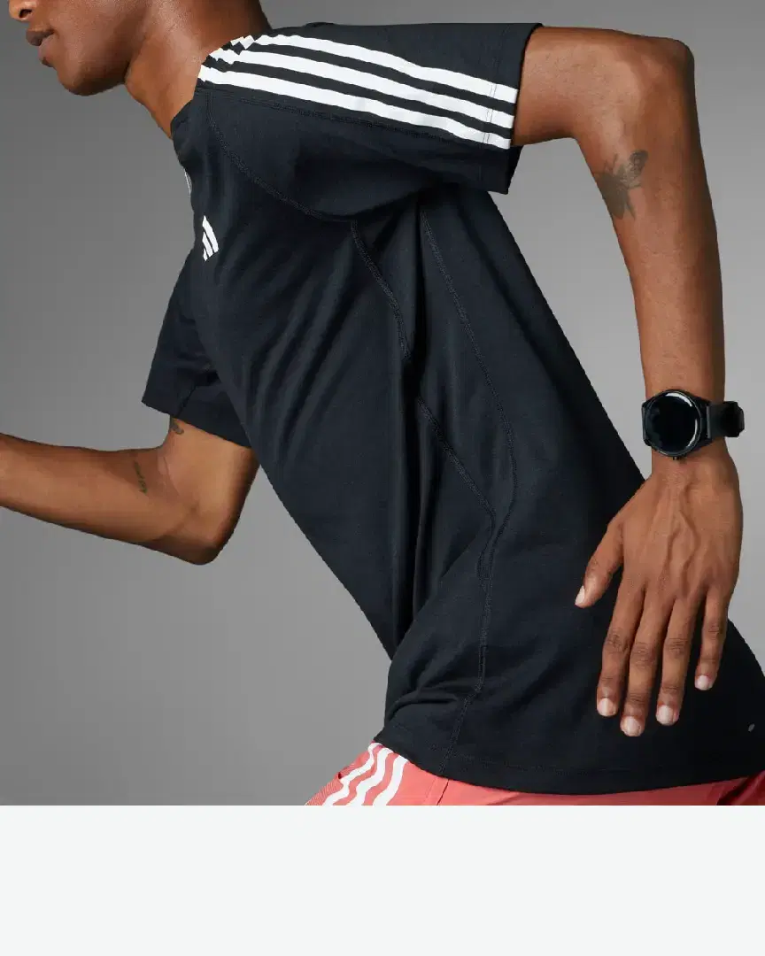 T-Shirt Adidas Own The Run 3 Bandes M - IQ3834 (3) au meilleur prix !