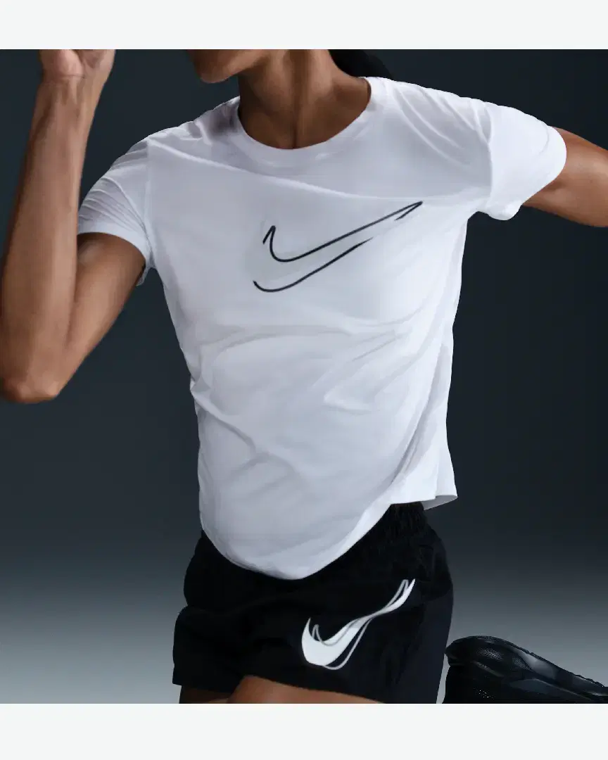 Tee-Shirt À Manches Courtes Dri-Fit Nike One Swoosh W - HJ2204-100 (2) au meilleur prix !