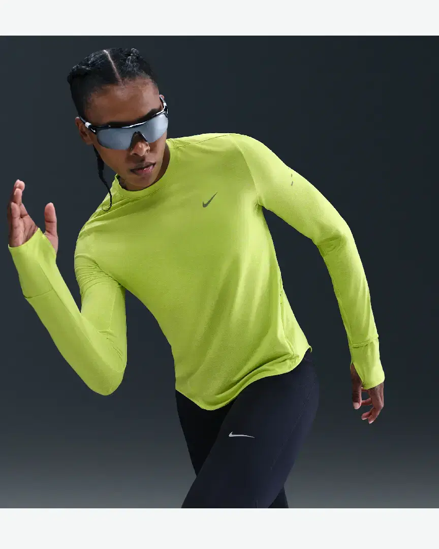 Tee-Shirt À Manches Longues Et Col Ras-Du-Cou Dri-Fit Anti-Uv Nike Swift W - HQ0503-389 (2) au meilleur prix !