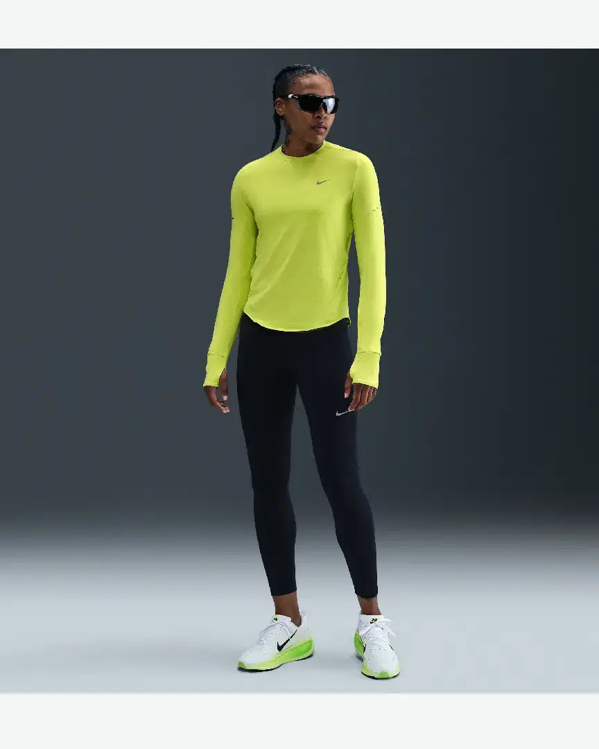 Tee-Shirt À Manches Longues Et Col Ras-Du-Cou Dri-Fit Anti-Uv Nike Swift W - HQ0503-389 (3) au meilleur prix !