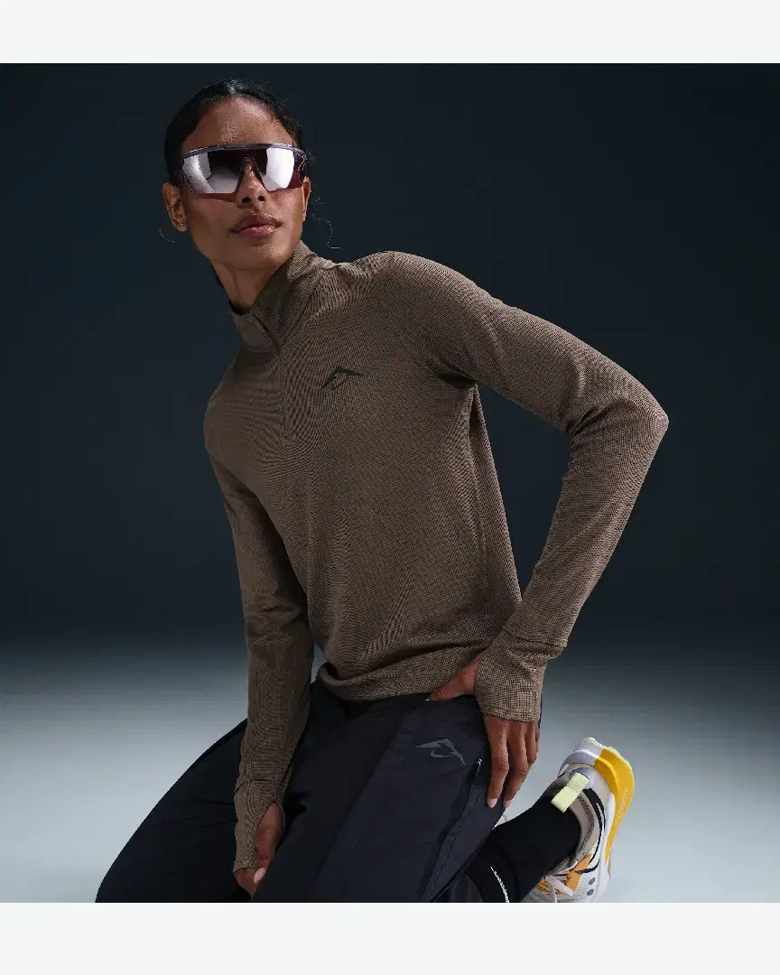 Tee-Shirt Deuxième Couche Dri-Fit À 1/4 De Zip Nike Trail W - HJ2248-233 (2) au meilleur prix !