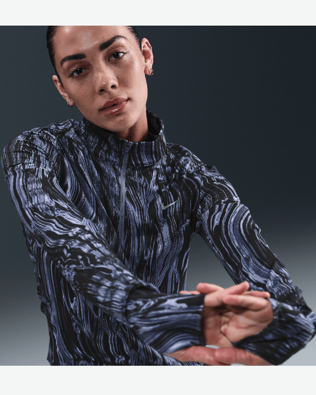 Tee-Shirt Imprimé À Demi-Zip Dri-Fit Uv Nike Swift W