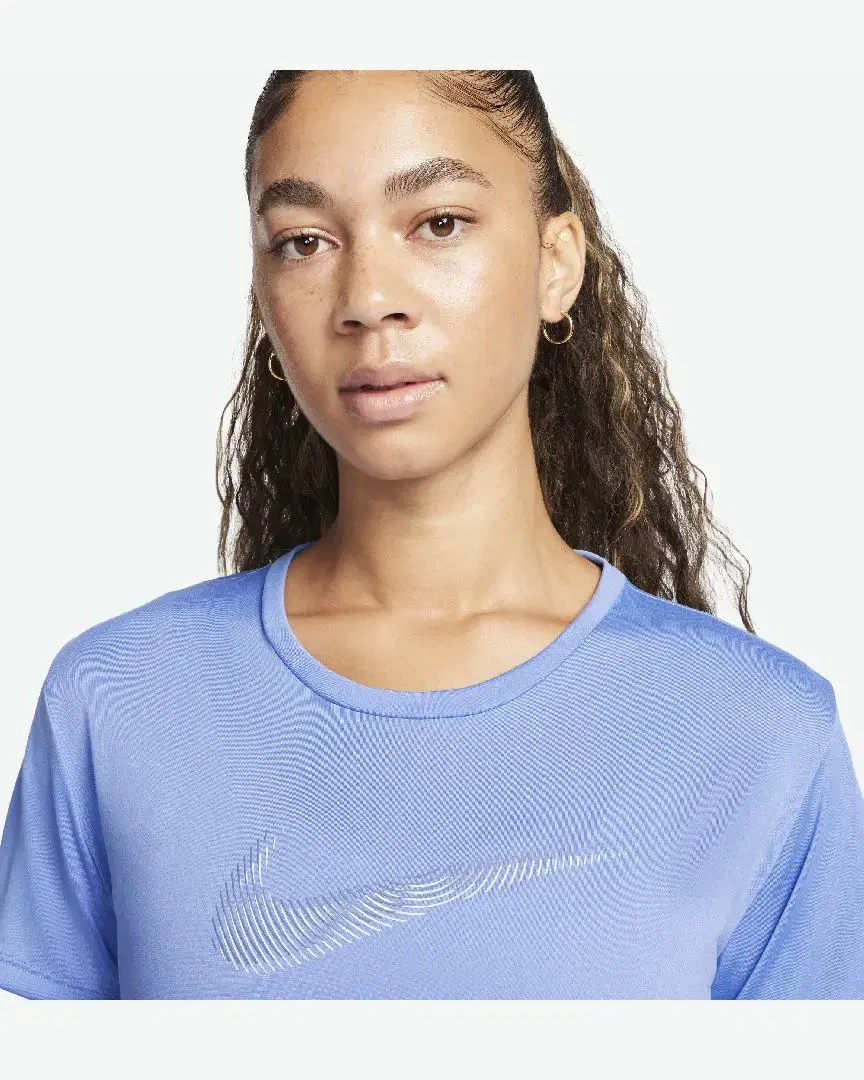 Tee-Shirt Nike W Nk Df Swoosh Hbr Ss Top W - FB4696-450 (2) au meilleur prix !